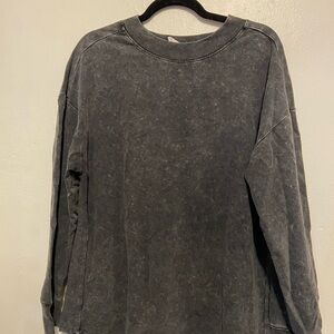 All in Motion Washed Black Crewneck Sweater